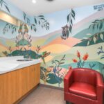 Australian themed public art mural installed at Jimboomba Central by artist Stacey Bennett
